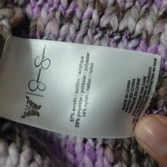 Jessica Simpson Purple and Brown Knit Cardigan - Picture 7 of 8